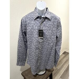 Van Heusen Mens Casual Long Sleeve Shirt Button Down Regular Fit Wrinkle Free M